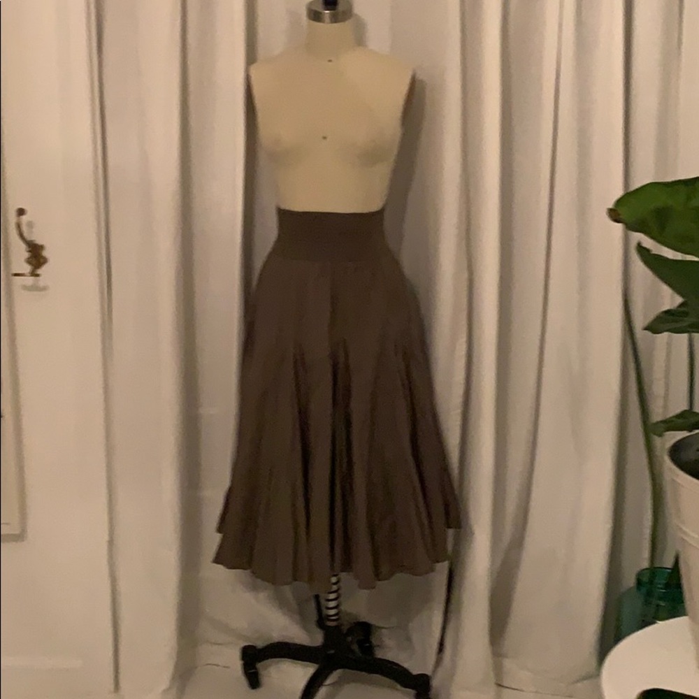 Context - Army Green peasant skirt